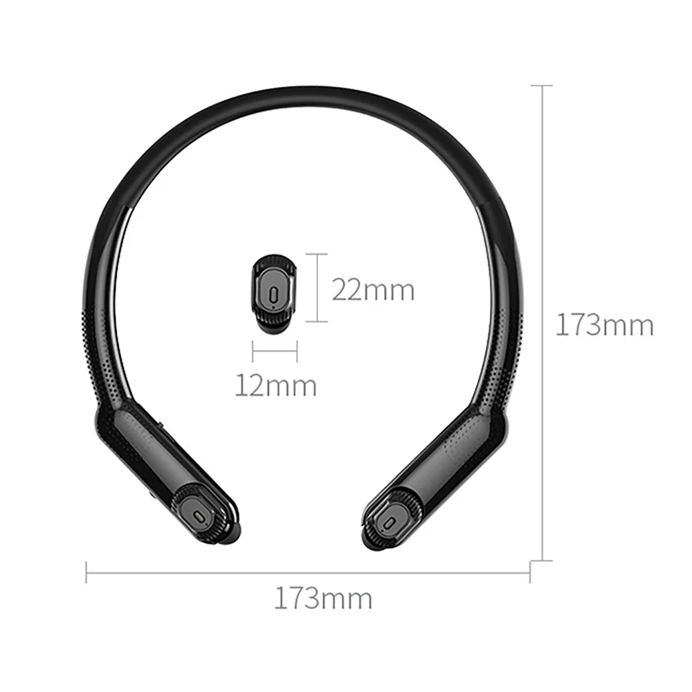 TWS Bluetooth наушники HD стерео беспроводные наушники с шумоподавлением игра Спорт Висячие шеи с микрофоном для iphone android