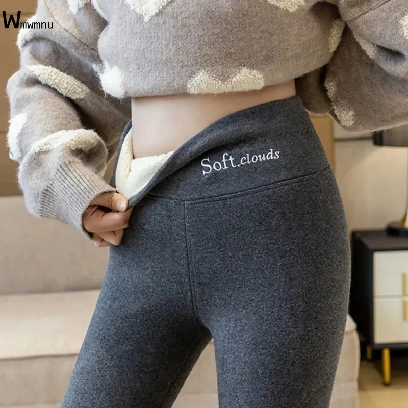 Winter Women's thicken lambwool Leggings Velvet Lined Ankle-Length Pants Casual Seamless warm Leggings Fashion Hight Waist Pants zyia leggings