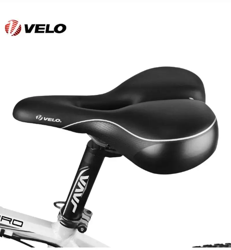 Мягкое широкое седло Velo для велосипеда седло горного велосипеда гелевая пена мягкое Велосипедное Сиденье горный велосипед велосипедное седло для мужчин и женщин из искусственной кожи