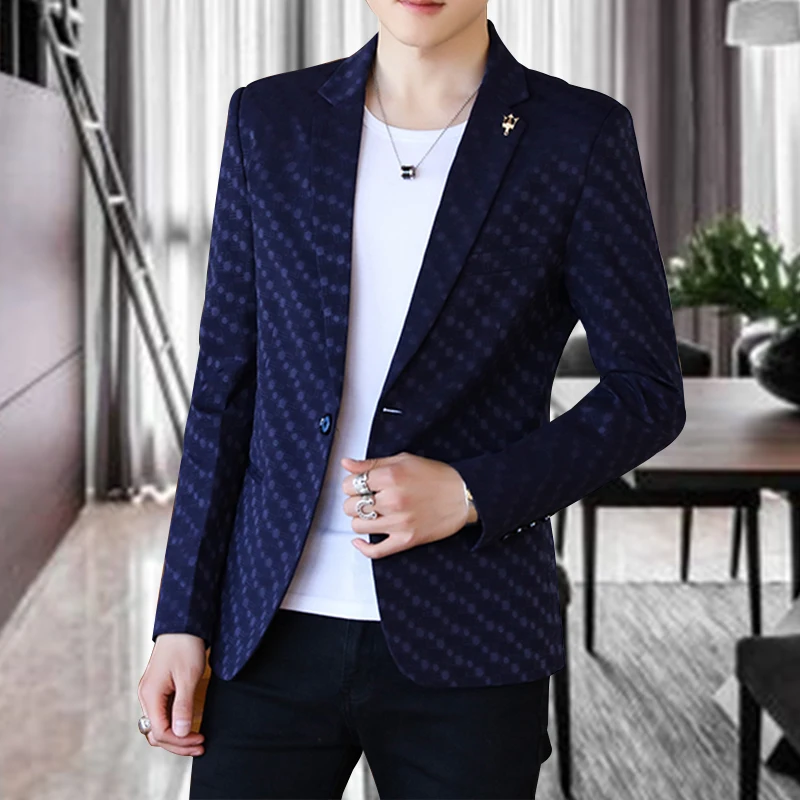 blue short blazer
