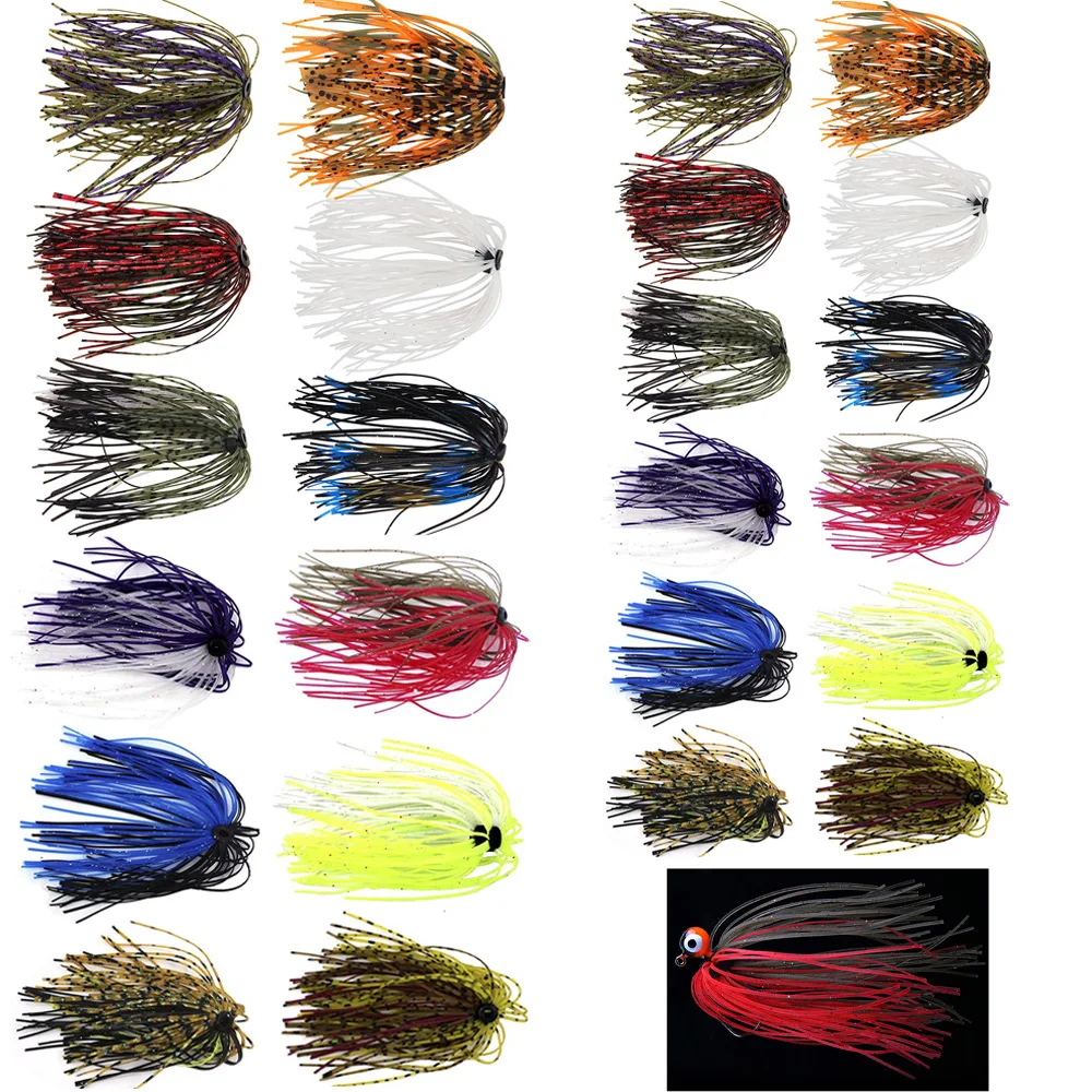 Faldas De Silicona Para Señuelos De Pesca (10 Paquetes) - 50 Hebras Cada Uno, Varios Colores