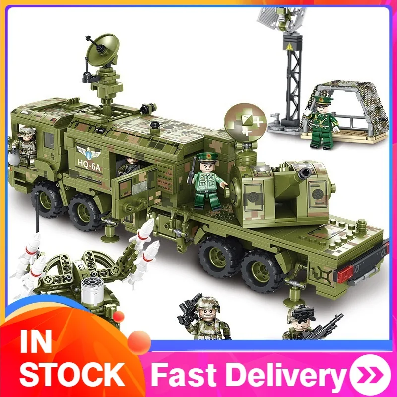 SEMBO 105780 1196 шт MOC Technic серии строительные блоки Land Shield система ПВО и противоракетной