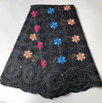 

LACE black High Quality African Dry Lace Fabric Embroiderey Swiss Voile Lace In Switzerland For Men Garment Sewing