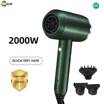 

Hair Dryer with Diffuser Salon 2000W Negative Ionic Hair Blow Dryer Fast Drying with 3 Heat Settings 2 Speed & One Cool Settings