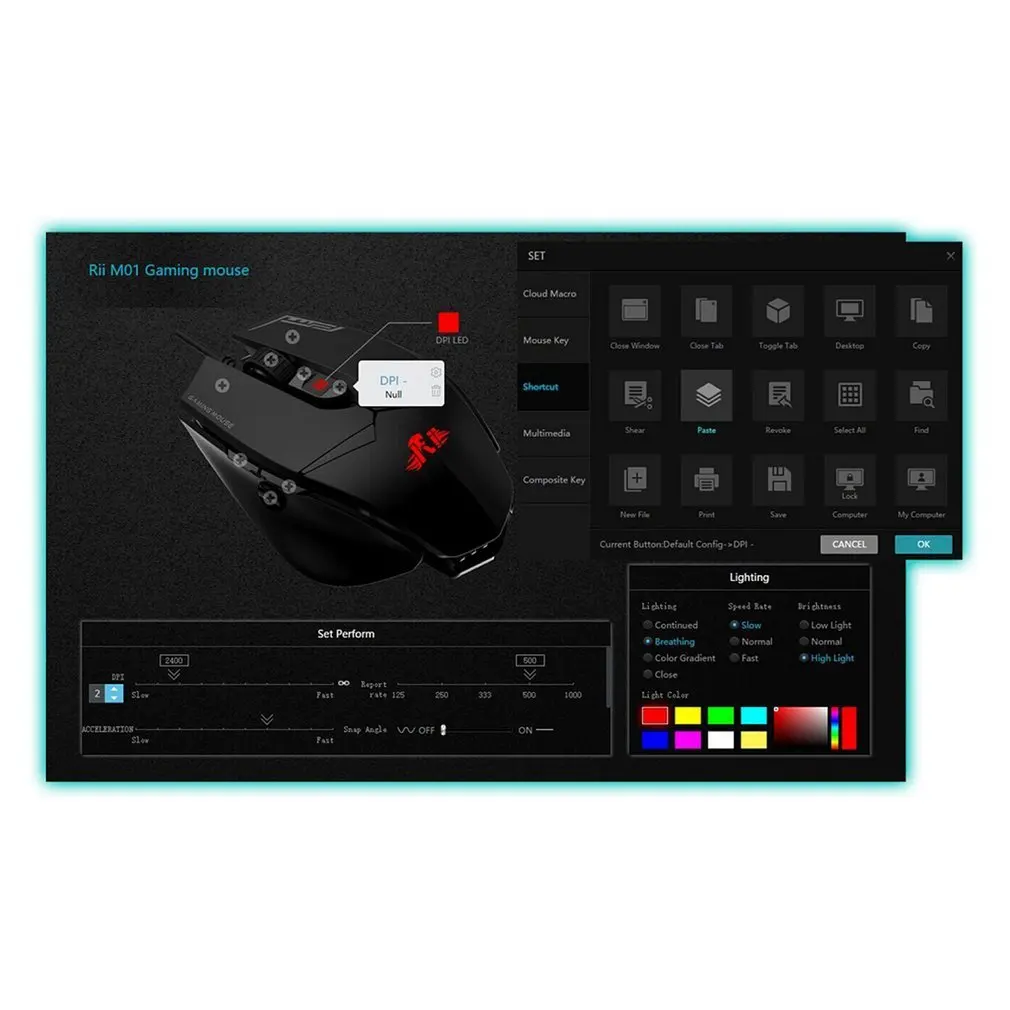 M01 программируемая оптическая игровая мышь с 12000 dpi и RGB светодиодный подсветка 7 клавиш проводная USB мышь для ПК настольный компьютер