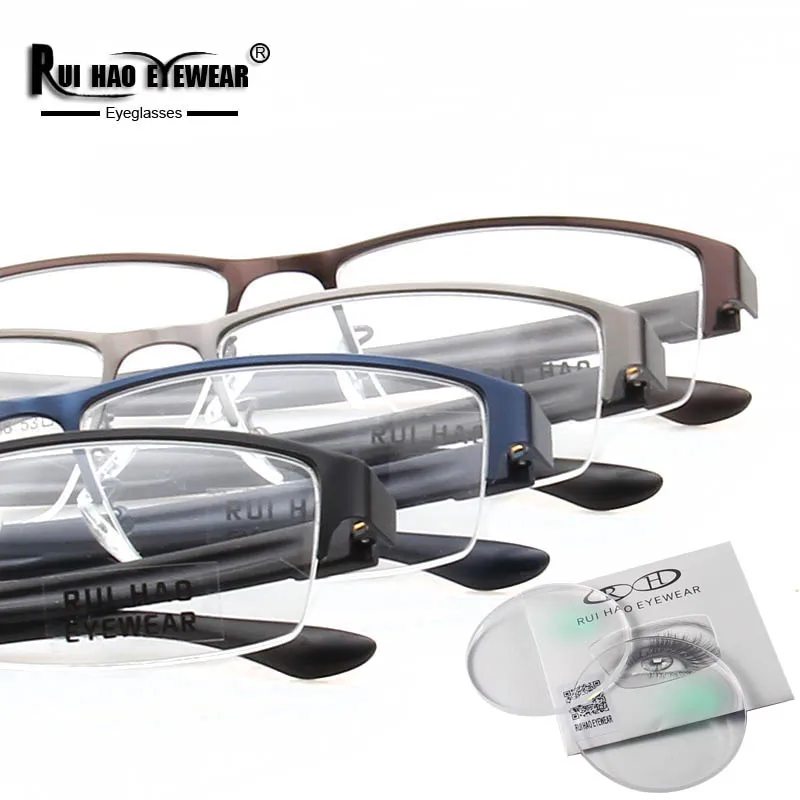 

Rectangle Prescription Eyeglasses Customize Optical Glasses Fill Myopia Resin Lenses Spectacles Rui Hao Eyewear Brand