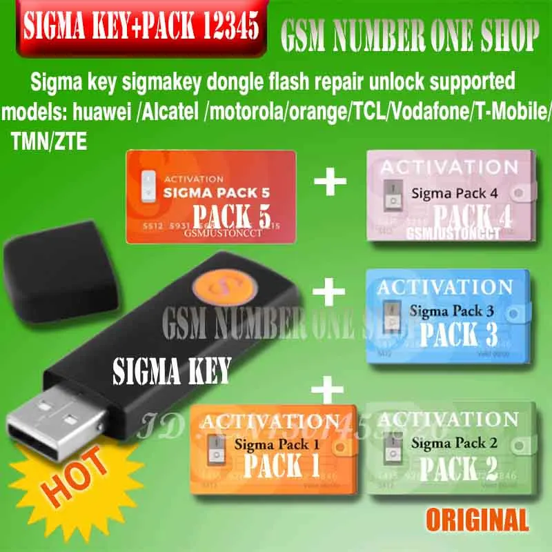 100 original new Sigma key with pack1+2 +3 +4 +5 activated full