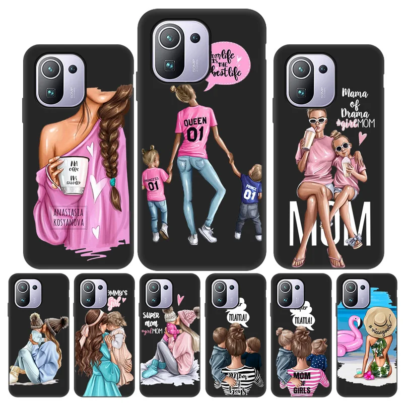 Mama Mom Baby Phone Case For Xiaomi Mi 11 Ultra 10T Pro Mi11 Note 10 Lite 9T 9 T 8 SE Cover Funda Etui | Мобильные телефоны и