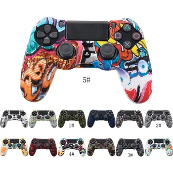 

Protective Camouflage Case Graffiti Studded Dots Silicone Rubber Gel Skin for Sony Dualshock 4 PS4 Controller Cover Case
