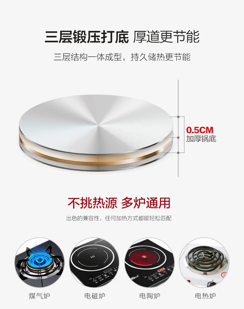 Lxbf 6L Explosion-Proof 304 Stainless Steel Pressure Cooker Making Soup Electromagnetic Furnace Fuel Gas Universal Pot