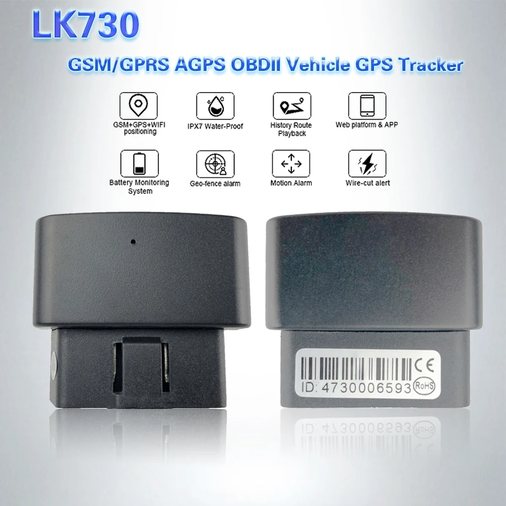 Mini OBD LK730 GPS Tracker Car GSM OBDII Vehicle Real Tracking Device