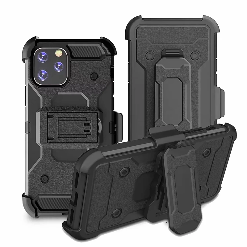 

Shockproof Belt Clip Hybrid Case For Iphone 11 Pro XR XS MAX X 8 7 6s Galaxy Note 10 S10 S10e Plus Kickstand Hard Plastic+TPU