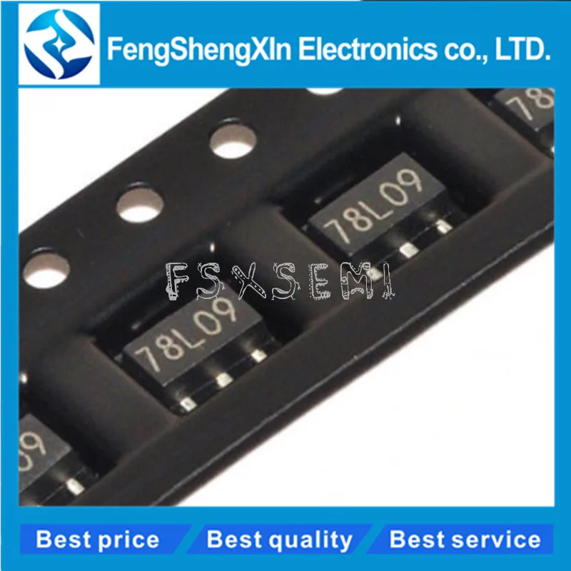 

100pcs/lot New 78L09 SOT89 7809 9V Voltage regulator triode