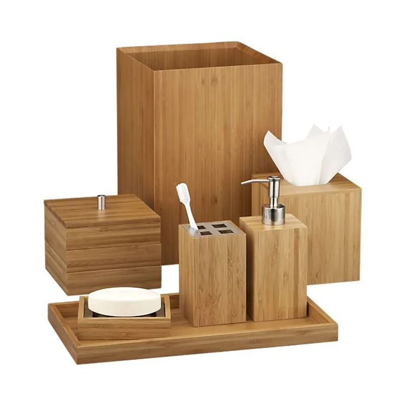 US $159.99 Bamboo home bathroom wash set home bathroom set professional custom