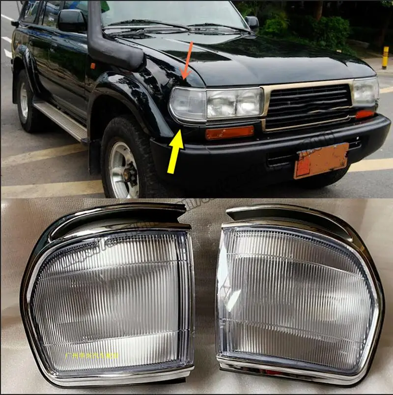Для 1991-1997 Toyota Land Cruiser LC80 FJ80 2 шт. угловой передний указатель поворота L + R |