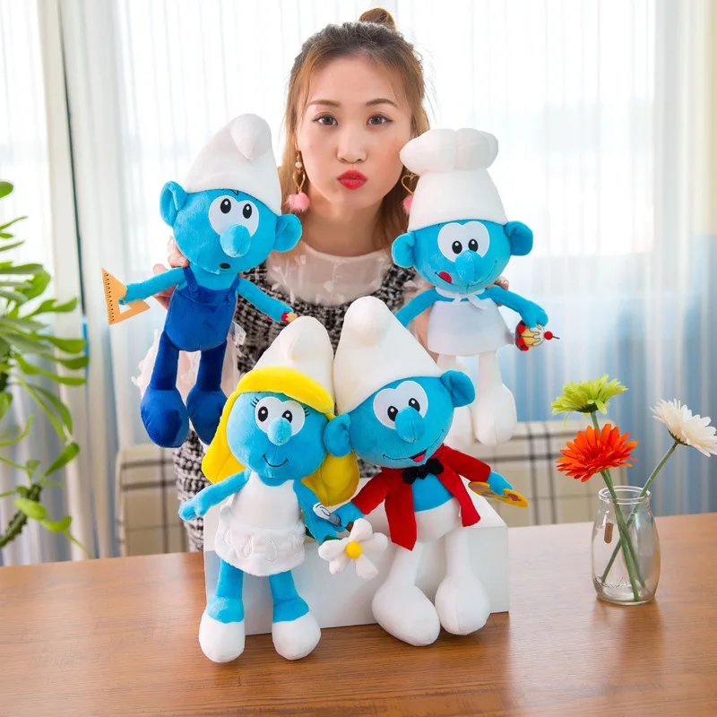 Милые аниме Мультяшные Smurfs 2021 плюшевые игрушки Disney художник инженер шеф-повар