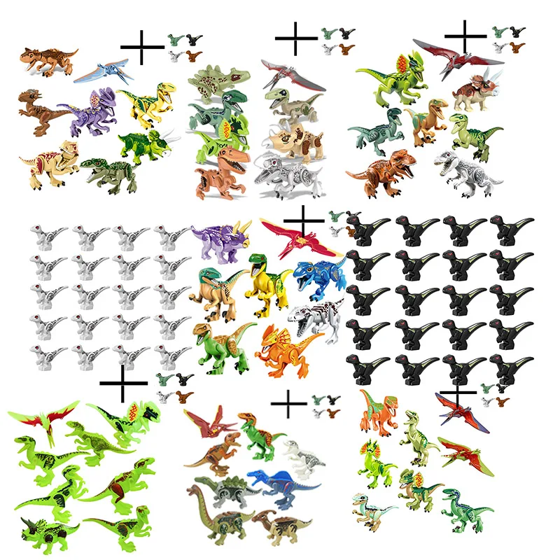 

Jurassic Dinosaurs World Tyrannosaurus Dragon Baby Dinosaurs Figures Building Blocks Kids Toy Compatible with Legoinglys