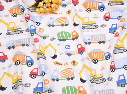 Cartoon Excavator Cotton Fabric for DIY Sewing and Quilting Projects (NO.1)