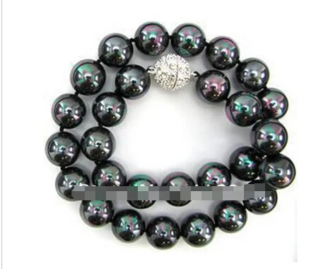 +++ 01620 11~12mm tahitian peacock black pearl necklace 18inch | Украшения и аксессуары