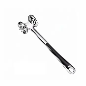 

Stainless steel meat tenderizer Zinc alloy ABS Electroplate Ergonomic handle design Double hammerhead design