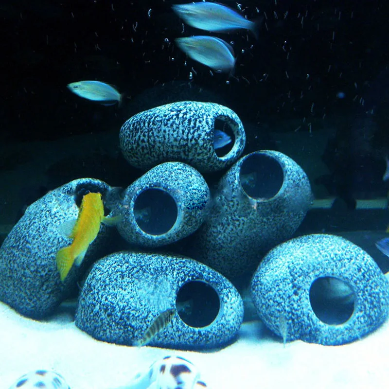 Aquarium Grotte Aquarium Étang Refuge Pour Crevettes Cichlidés Cache Reproduction Frai Cachette Décor Ornement Livraison Directe