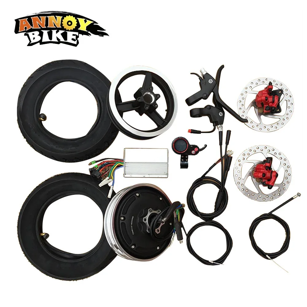 

eBIKE Conversion Kit Electric Bike Kit 30-65KM 10 inch 36V48V 350W500W600W800W1000W Hub Motor Wheel Scooter Brushless Bicicleta