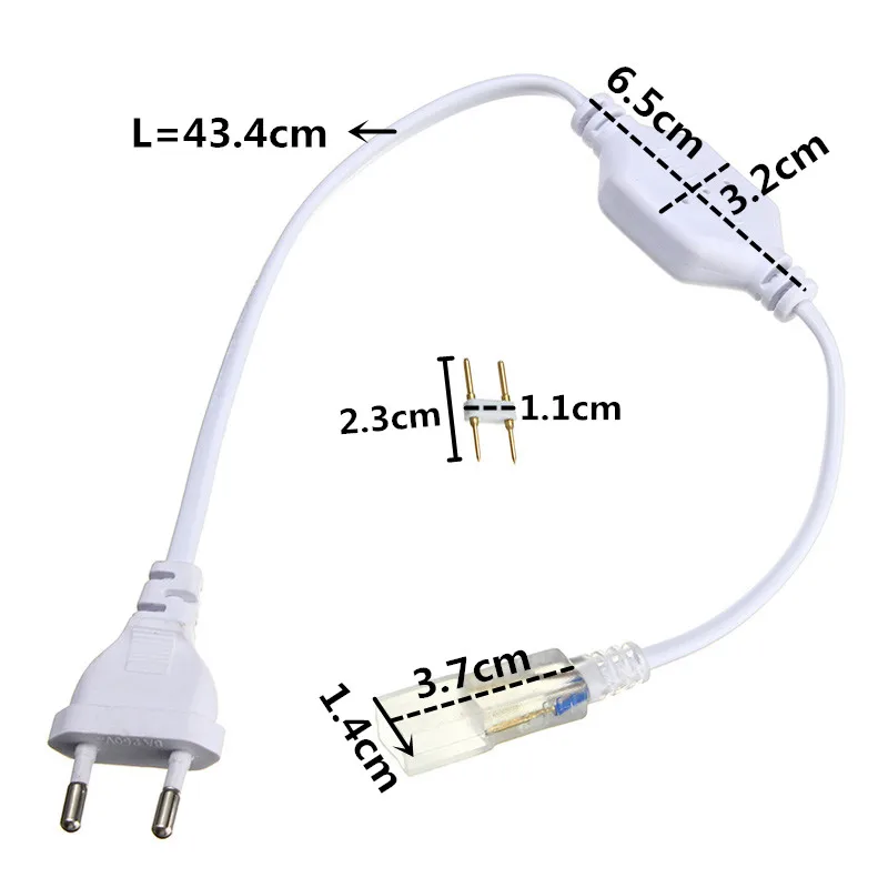 6 мм кабельный ленточный светильник 5050 2835 3014 5630 SMD 2pin заглушка для бара