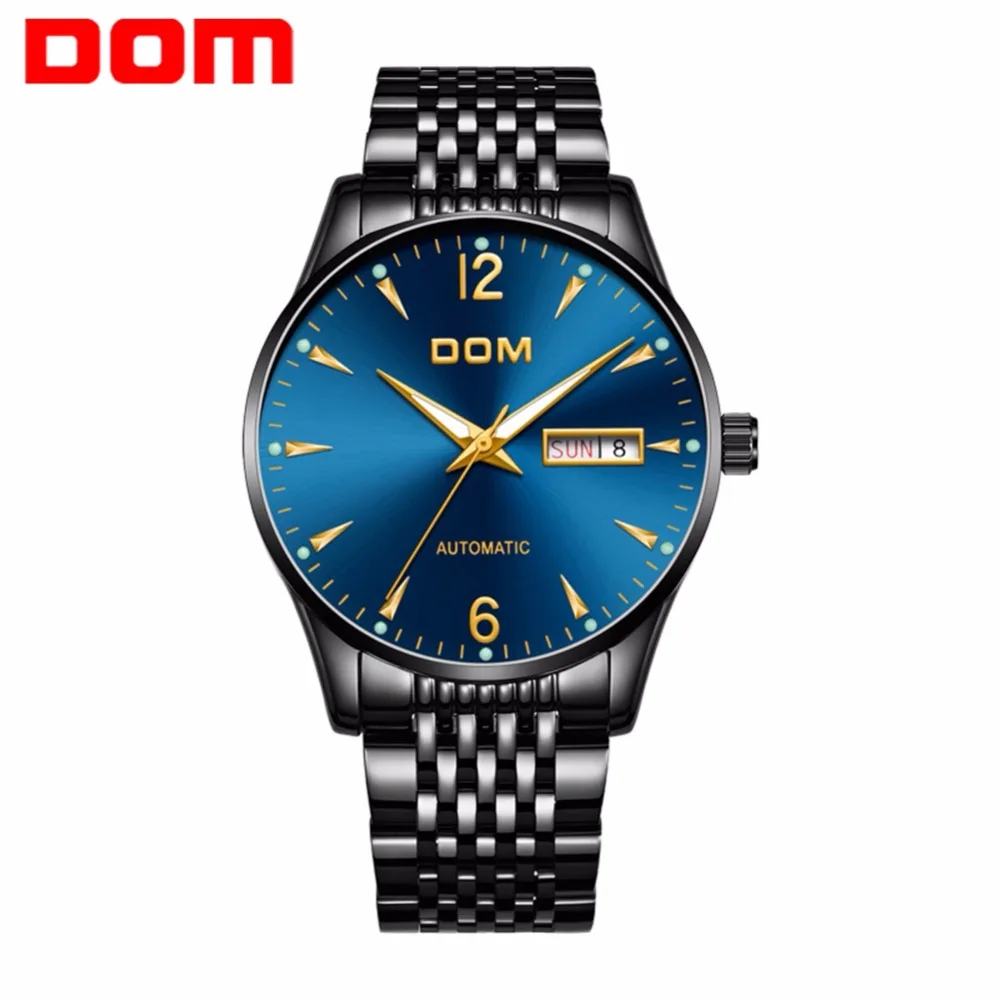 

2020 new Mechanical Watch DOM Automatic Mens Watch Top Brand Luxury Steel belt Casual Leather Waterproof Watch Men