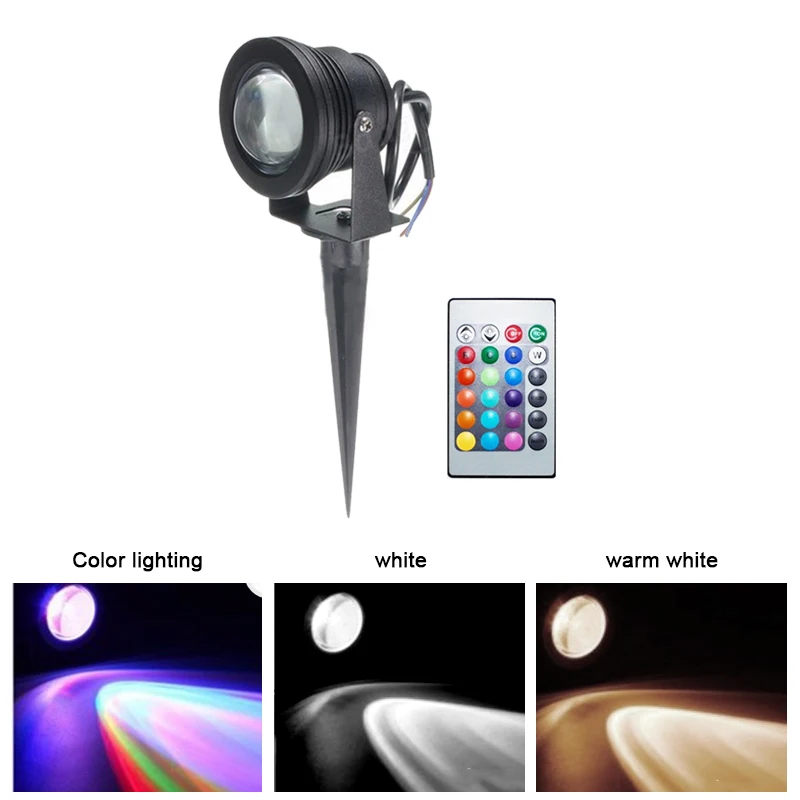 10 Вт RGB белый светильник теплый красочный пульт дистанционного управления