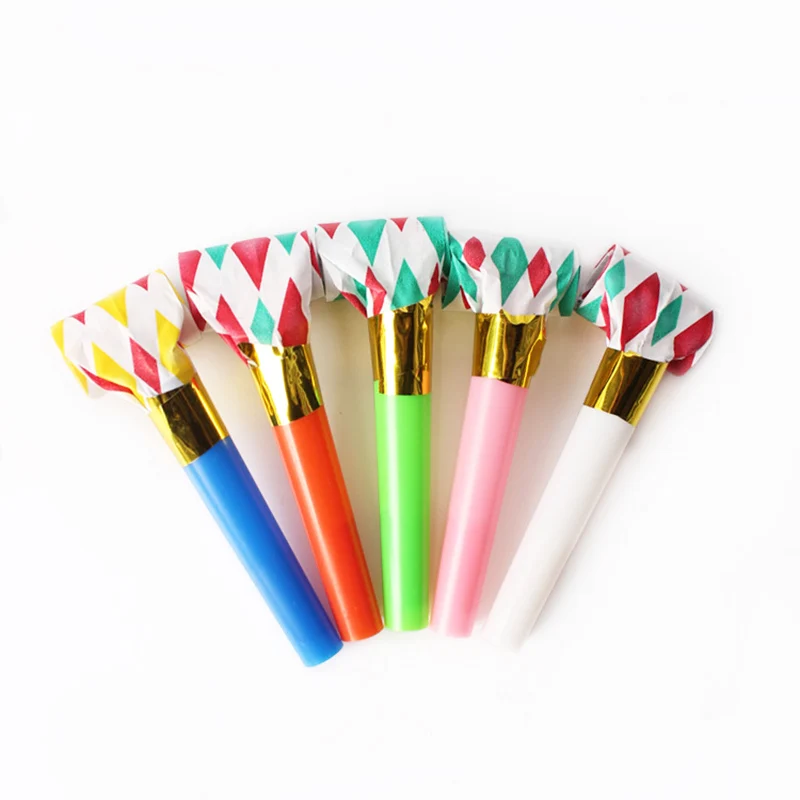 

10 pcs/set Children's Day party cheer props 6 cm paper Blowout whistle Party Noise Makers birthday party toys Graduation prop