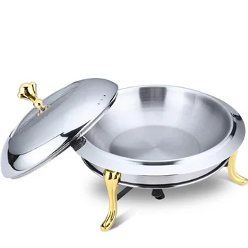 

Thicken stainless steel alcohol small hot pot hotel household alcohol dry soup chafing dish pan solid furnace buffet