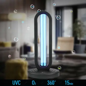 

38W UVC Germicidal Light Fridge Deodorizer Air Sanitizer Purifier Eliminators Germicidal Lamp for Rooms Cabinet Sterilizing