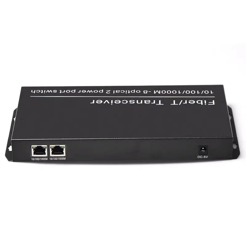 Быстрый коммутатор Ethernet волоконно-оптический медиаконвертер одномодовый 8 портов 100 м SC& 2 порта 1000 м RJ45 волоконно-оптический приемопередатчик