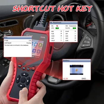 

LAUNCH CR3008 OBD2 Universal full OBD 2 Engine car diagnostics Code Reader Scan tool free update online PK AD510 Diagnostic tool