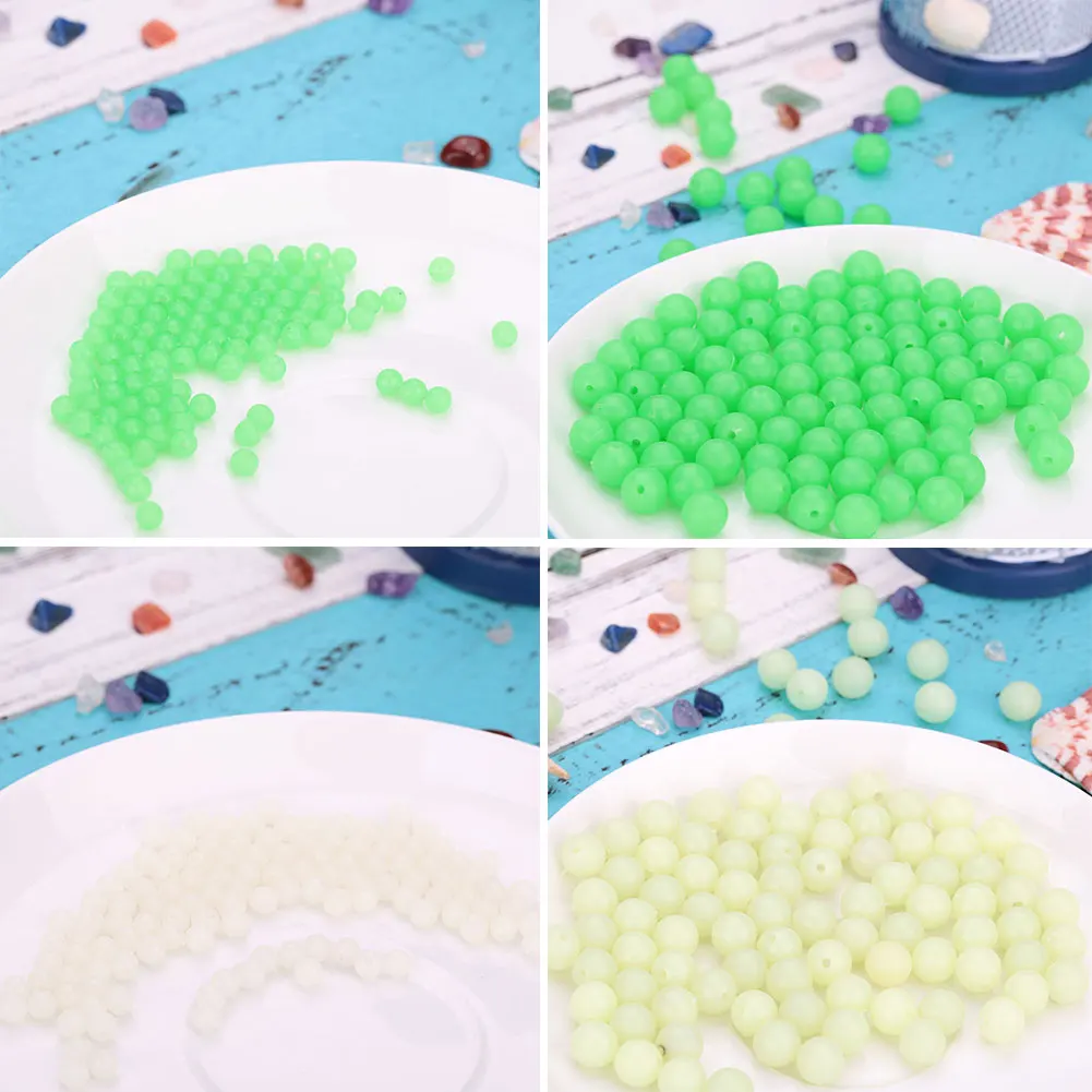 100 шт. светящиеся рыболовные бусины приманки плавающие ночная рыбалка