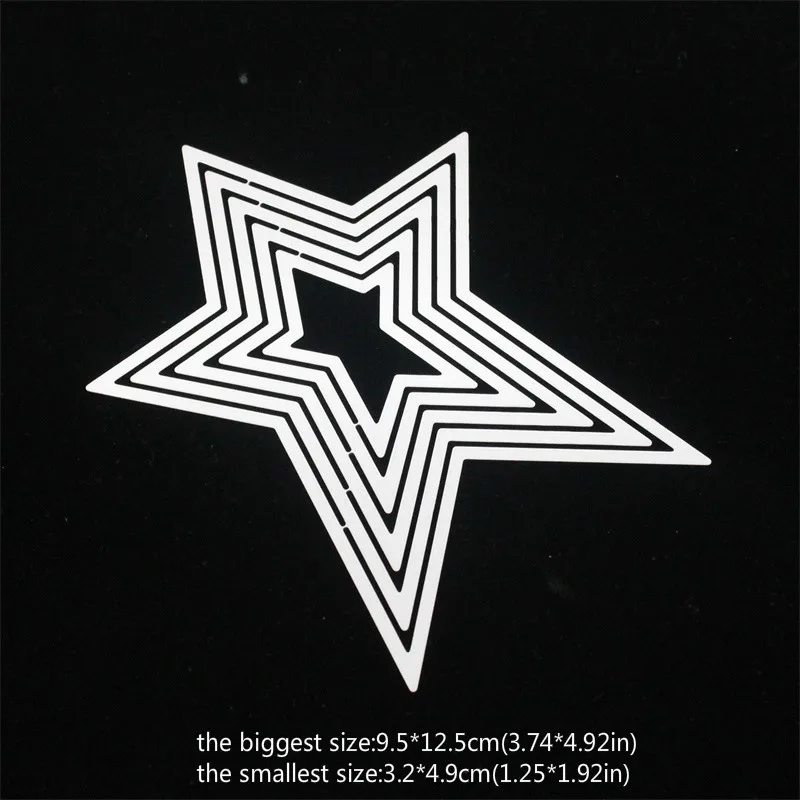 KSCRAFT Primitive Stitched Stars Metal Cutting Dies Stencils for DIY Scrapbooking/photo album Decorative Embossing Paper Cards