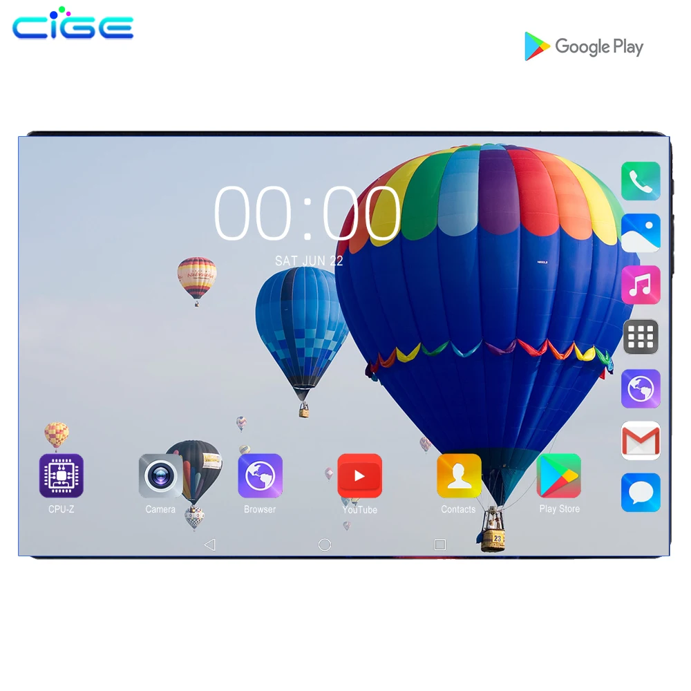 Дизайн 10,1 дюймов android 9,0 планшетный ПК 6 ГБ 128 Гб Две sim-карты 1280x800 HD большой экран Двойная камера 8 ядер планшеты 10