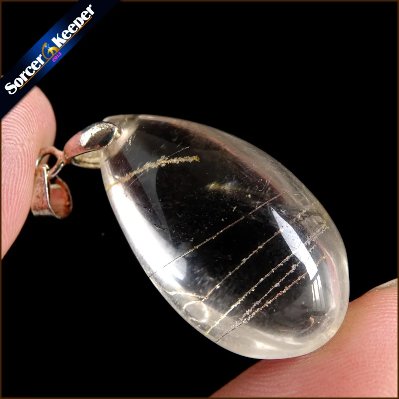 

Редкий природный кварц золото рутилированный сад кварц кристалл любовь ожерелье кулон натуральные минералы аквариум бусины OS485