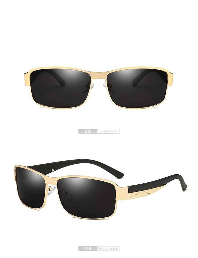 Kann Blume Polarisierte Sonnenbrille Männer Vintage Quadrat Männlichen Sonnenbrille Retro Fahren Angeln Brillen Sport Shades UV400 – Detail 5