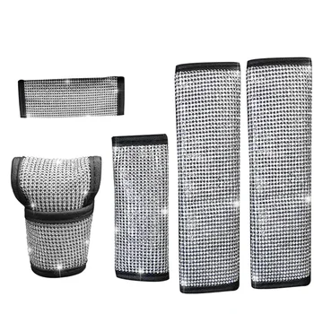 

Auto Safety Door Handle Cover, Luster Crystal Car Protective Handle Cover Diamond Car Decor Accessories