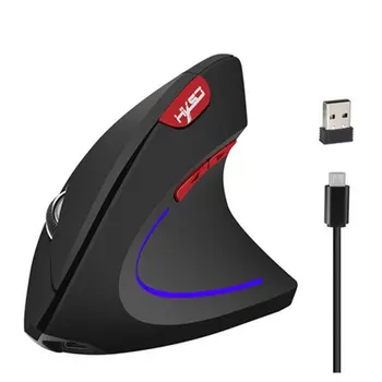 

Vertical Wireless Mouse 2.4Ghz Ergonomic Design 2400Dpi Prevent Mouse Hand Photoelectric Mouse Black For Desktop