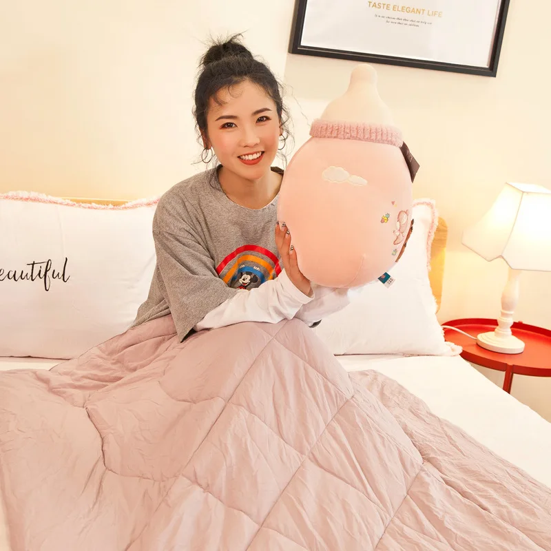 

Baby Nipple Ignorance Doll Creative Feeding Bottle Pillow Cushion Airable Blanket