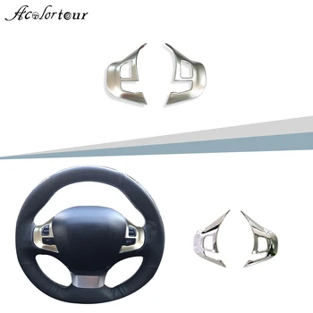 

Car interior decoration trim steering wheel switch sticker for peugeot i308GTI for 4008 2017 for 308SW 308GT 2014-2018