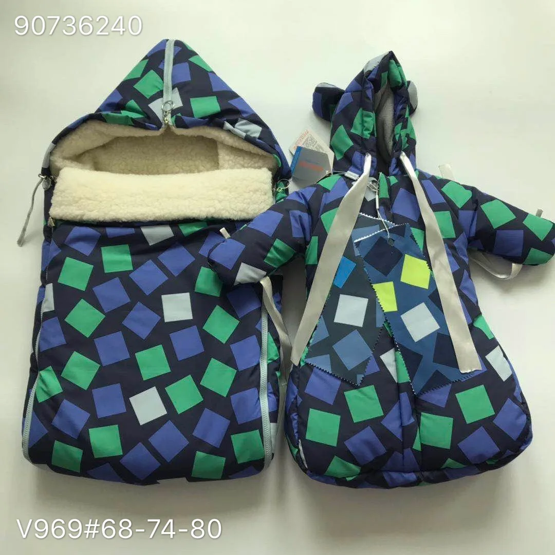 

Export of Russian winter thickened infant sleeping bag 2 in1 INS net red mule 68-86