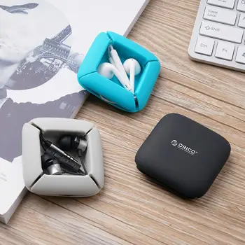 

ORICO ELR1 Portable Soft Silicone Mini Headphones Cable Winder Organizer Earphone Storage Manager Holder Case Earbuds Cord Wrap