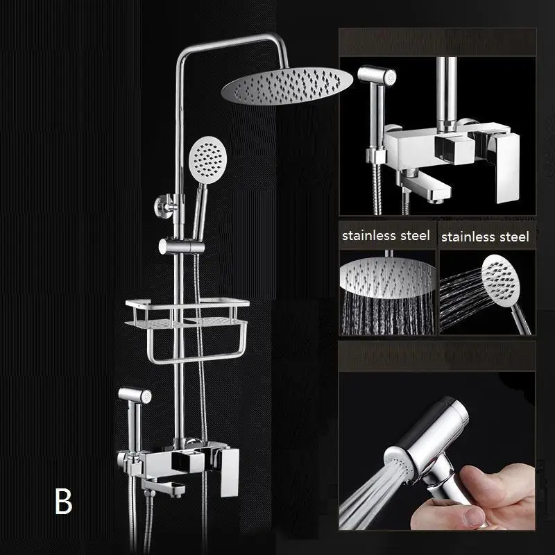 Doccia Black Regadera Electronica Conjunto Ducha Colonne De Regendouche Painel Eletrico Douche Chuveiro Душевая система для ванной комнаты