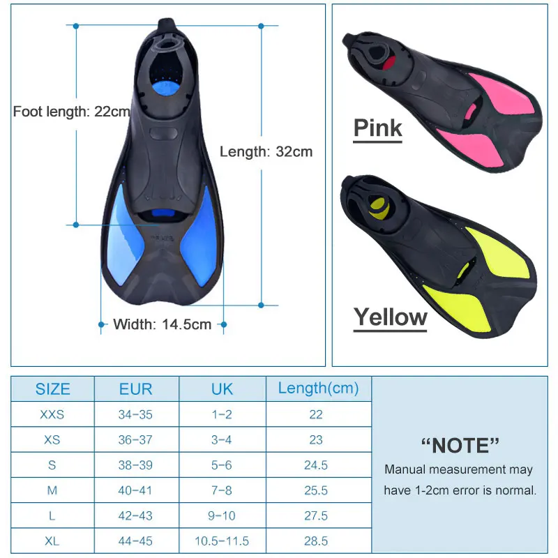 Плавательные ласты, обувь для взрослых и детей Ласты с регулируемой Heel для плавания дайвинга ласты водные виды спорта, серфинг