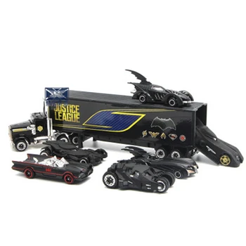 

New bat alloy chariot set toy 6 chariots with container truck children's pocket set trolley children's toys