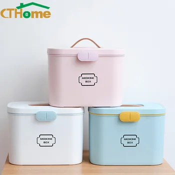 

28.5x21x18cm Multi-layer First Aid Kit Organizer Medicine Box Portable Medical Kits Plastic Drawer Drug Storage Box Chest Home