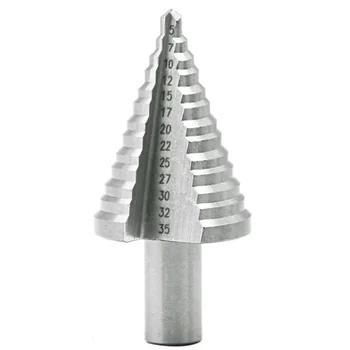 

Portable Multifunctional 5-35 Mm Lightweight Silver Durable Hole Opener Stepped Drill High Speed Steel